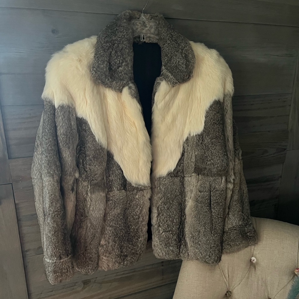 Vintage 100% Rabbit Fur Jacket